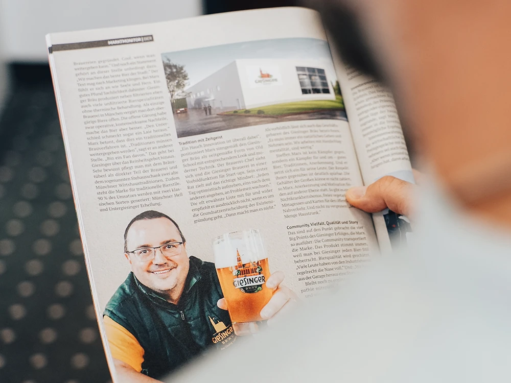 Steffen Marx in der MIX Getränke Magazine von Uhl Werbeagentur.